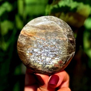 Black Moonstone crystal - for new beginnings, energetic protection, self discovery - healing crystal