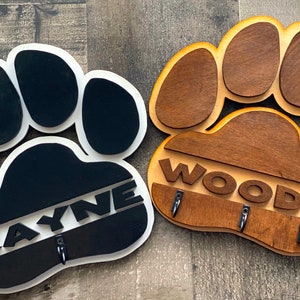 Personalized Dog Leash Holder - Dog Leash Holder - Custom Pet - Pet Leash Holder - Pet Accessories - Wall Leash Hanger - Pet Leash Hanger