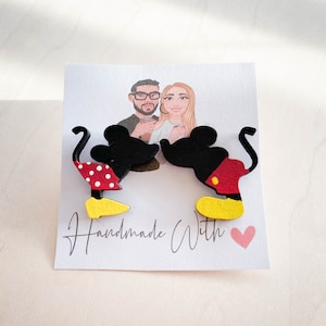 Mickey and Minnie Pin Set - Disney Pin Collector - Wood Mickey & Minnie Pin Set - Wood Pin Set - Disney Pin Set - Mickey and Minnie Pin -