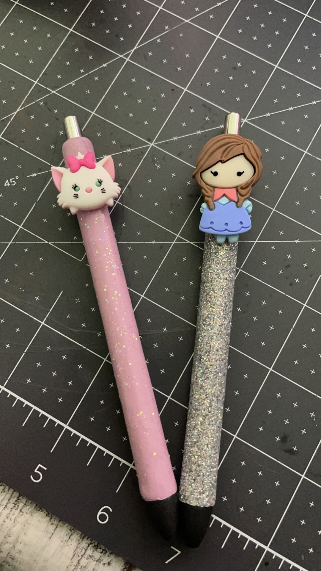Disney Glitter Pens Disney Princess Pens Glitter Pens Etsy
