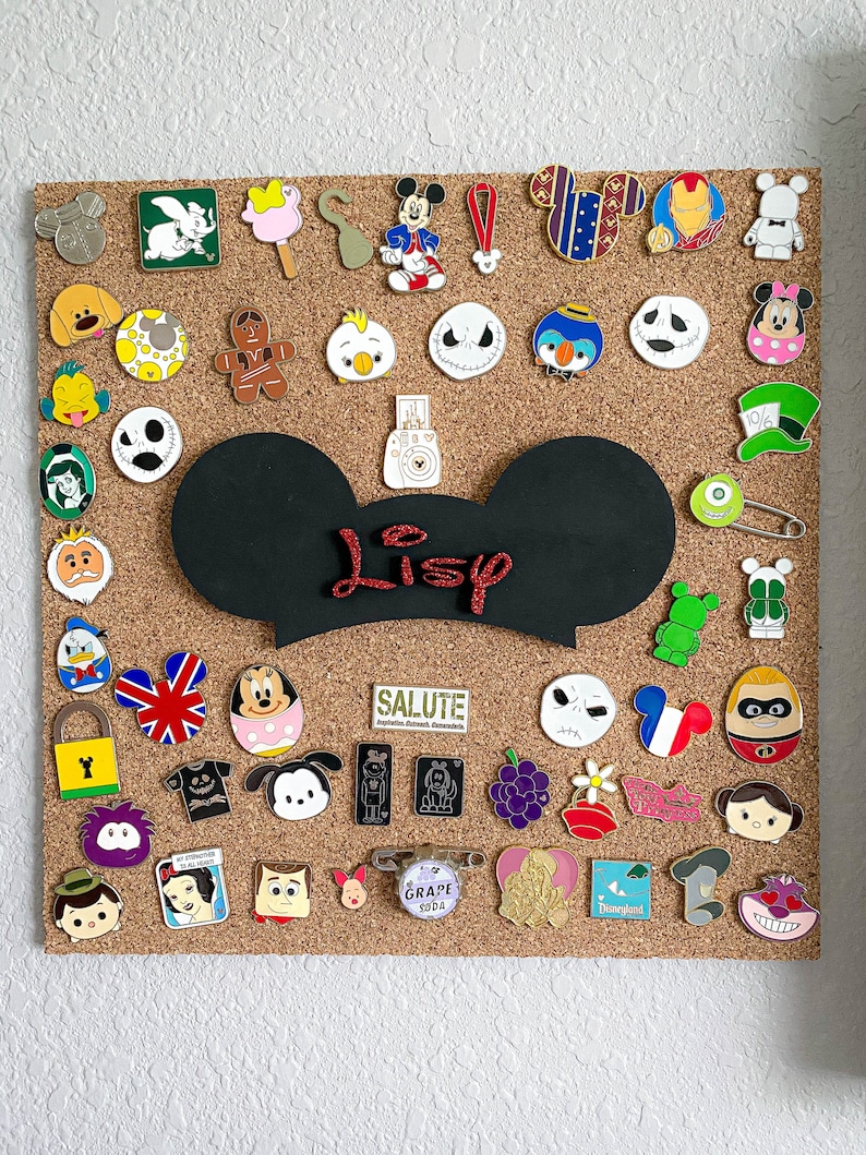 Disney Pin Collector Board Disney Pins Cork Board Cork Etsy