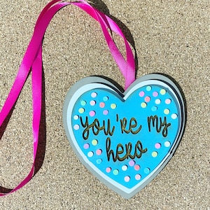 Wreck It Ralph Heart Necklace - Vanellope Necklace - You&#39;re My Hero Necklace - Disney Wall Art  - Disney Frame - Vanellope Von Schweetz