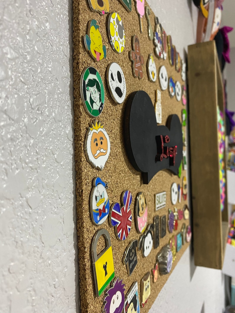 Disney Pin Collector Board Disney Pins Cork Board Cork Etsy