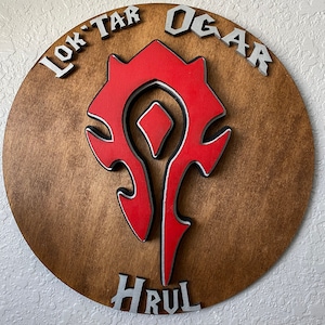 World of Warcraft Horde Sign Alliance Sign World of Warcraft Decor Horde or Alliance Emblem Faction Signs Gamer Gear Warcraft image 8