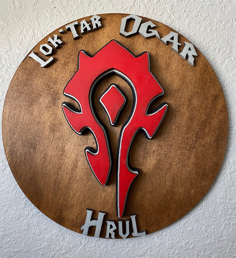 World of Warcraft Horde Sign Alliance Sign World of Warcraft Decor Horde or Alliance Emblem Faction Signs Gamer Gear Warcraft image 8