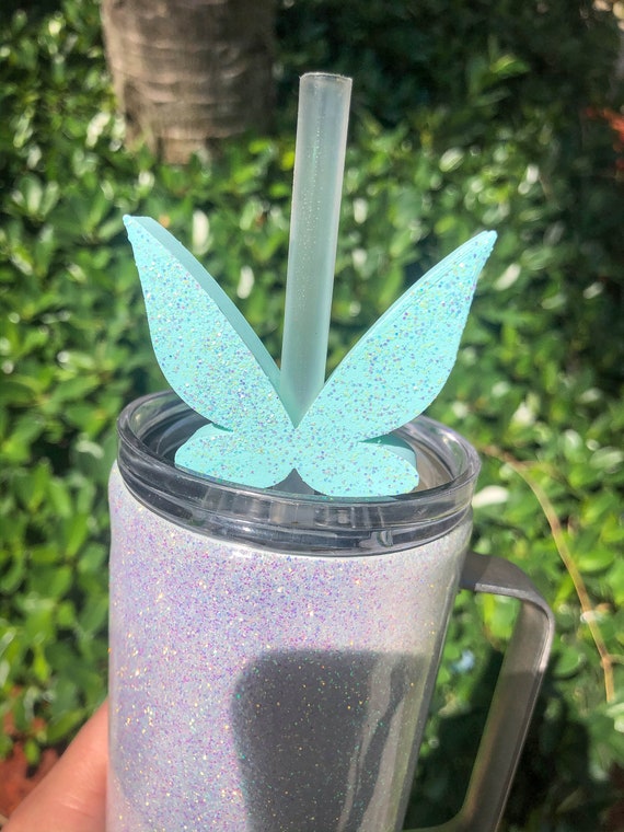 Fairy Wings Straw Topper Tinkerbell Wings Straw Topper Tumbler Accessories  Disney Accessories Princess Tumbler 