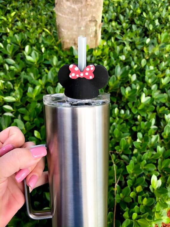 Minnie Mouse Straw Topper Custom Tumbler Tumbler Accessories Minnie Mouse  Mold Disney Accessories Princess Tumbler 