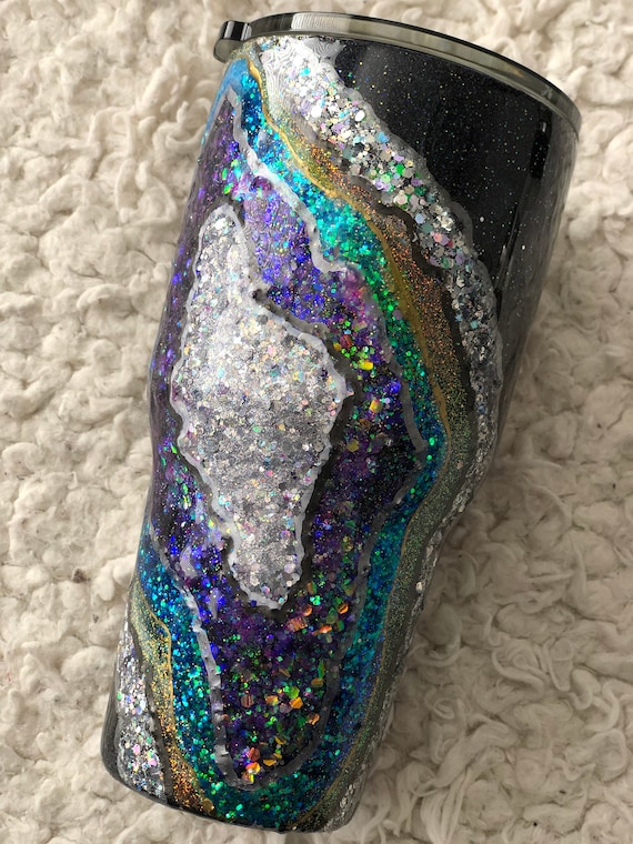 geode glitter tumbler