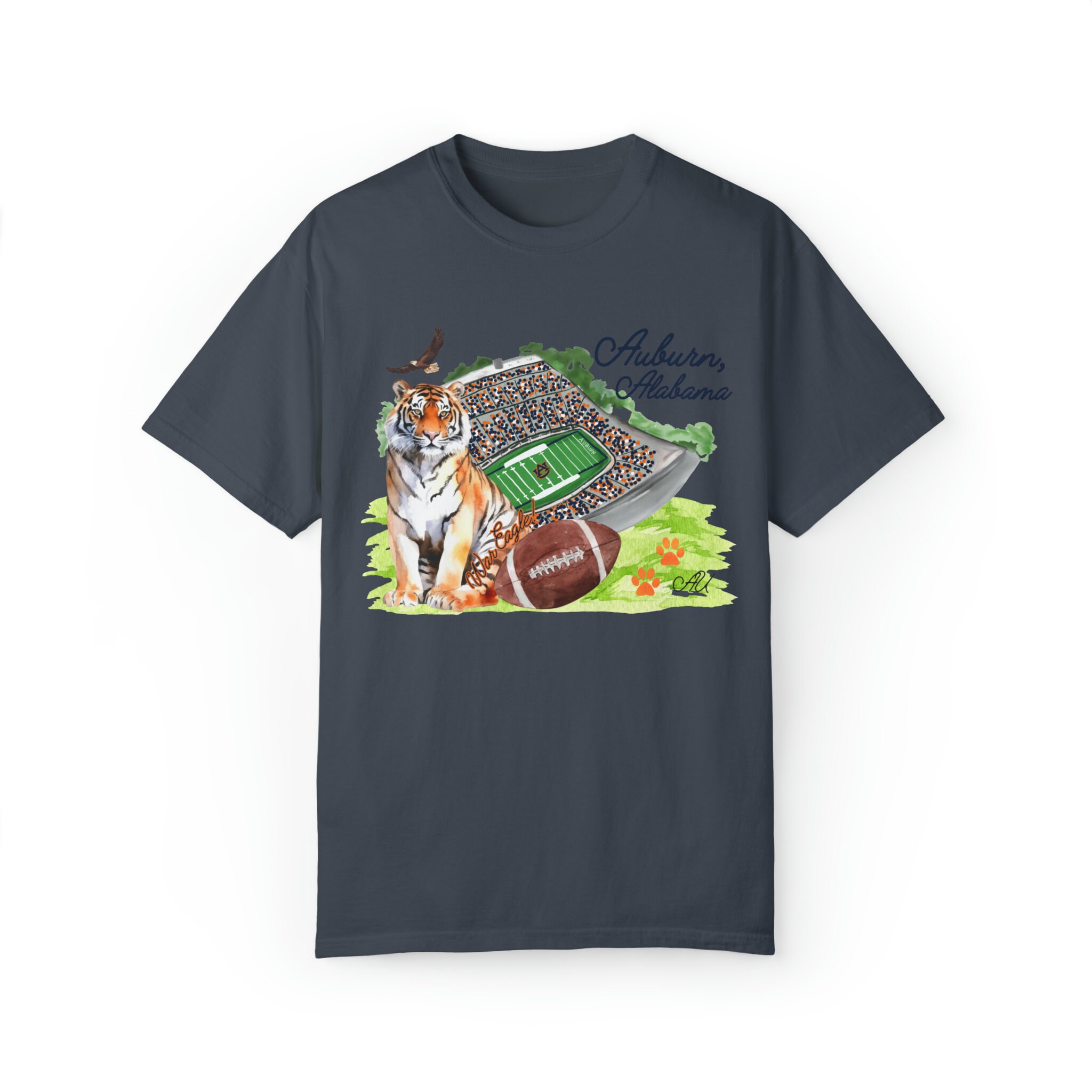 Auburn Football Tshirt Auburn Comfort Colors Auburn Game - Etsy