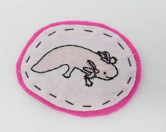 Embroidered Axolotl Patch