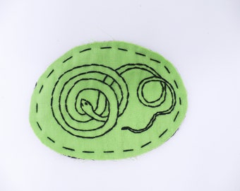 Embroidered Snake Patch