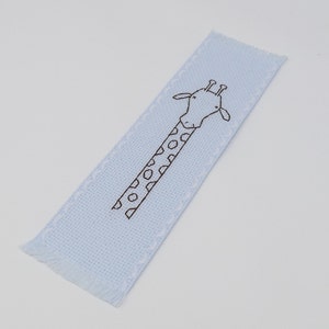 Embroidered Giraffe Bookmark