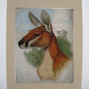 Macropus rufus (Red Kangaroo) Cross-Stitch
