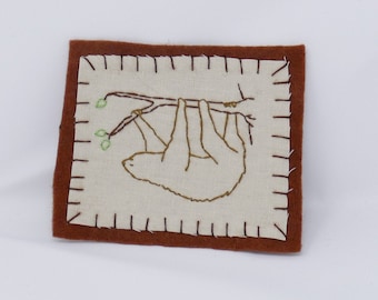 Embroidered Sloth Patch