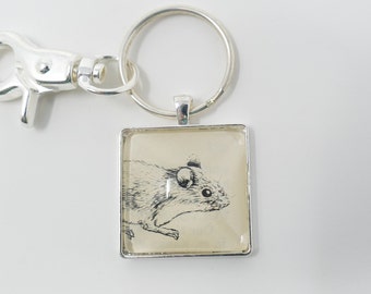 Rodent Mouse Rat Illustration Keychain