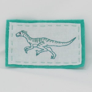 Embroidered Dinosaur Velociraptor Patch