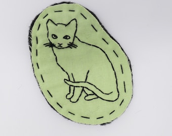 Embroidered Cat Patch