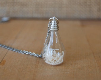 Rodent Ribs Teardrop Pendant Necklace