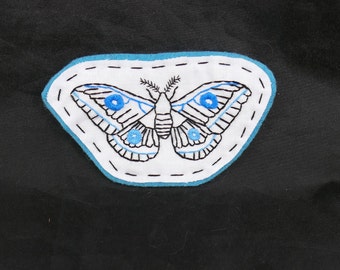 Embroidered Moth Patch