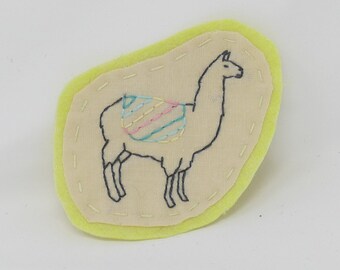 Embroidered Llama Patch