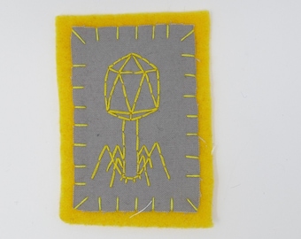 Embroidered Bacteriophage Virus Patch