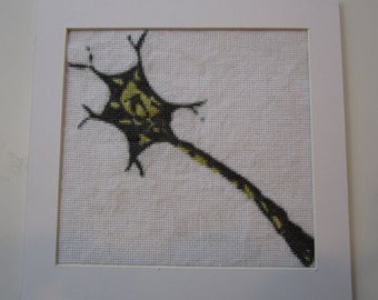 Neuron Schematic Illustration Cross-Stitch