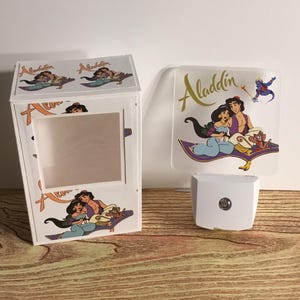 LED Night Light, Personalized Night Light, Plug In LED Night Light, Nursery Light, Disney Night Light, Aladdin Night Light, Alaaddin