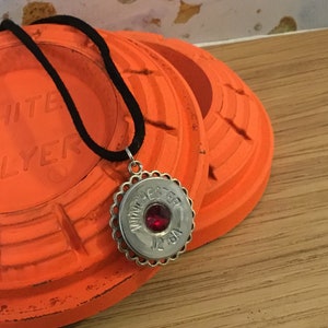 Shotgun Shell w/Swarovski Crystal Pendant, 20 Gauge Shotgun Necklace, 20 Gauge Shotgun Pendant, Swarovski Crystal Pendant, Shootgun Shell