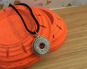 Shotgun Shell w/Swarovski Crystal Pendant, 12 Gauge Shotgun Necklace, 12 Gauge Shotgun Pendant, Swarovski Crystal Pendant, Shootgun Shell