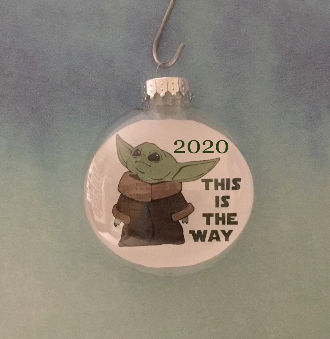 Baby Yoda Christmas Ornament, Custom Made Ornament, Baby Yoda Ornaments, Yoda Ornament, Baby