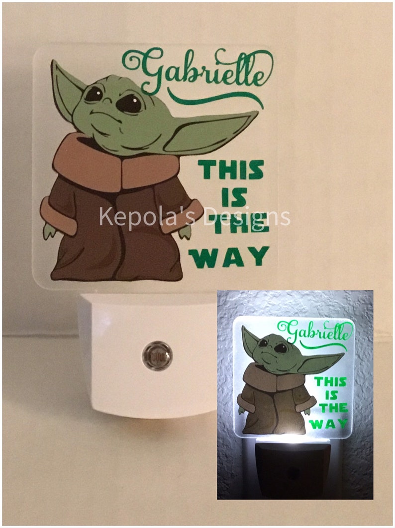 Baby Yoda PlugIn LED Night Light Baby Yoda LED Night Light Etsy