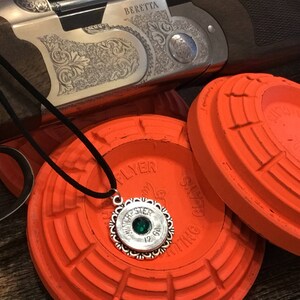 Shotgun Shell Pendant, Swarovski Crystal Pendant, 12 Gauge Shotgun Necklace, 12 Gauge Shotgun Pendant