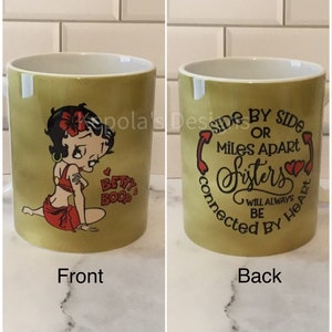 Custom Coffee Mug, Betty Boop Coffee Mug, Betty Boop Mug, Coffee Mug, Betty Boop, Personalized Coffee Mug, Best Sisters Coffee Mug