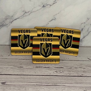 Golden Knights Coaster, Vegas Golden Knights Coaster, Coaster, Sports Coaster, Hockey Coaster, Coaster Set