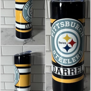 Tumbler, Personalized, Pittsburgh Steelers, Football
