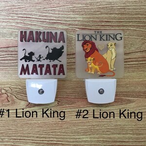 LED Night Light, Night Light, Personalized Night Light, Plug In LED Night Light, Nursery Light, Lion King Night Lights, Disney Night Light