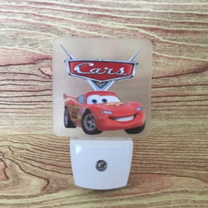 LED Night Light, Night Light, Personalized Night Light, Plug In LED Night Light, Nursery Light, Disney Night Light, Cars Night Light, Cars image 2