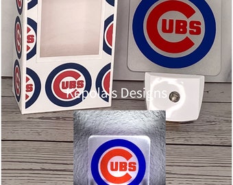 Chicago Cubs, Baseball, Chicago Cubs Baseball, LED Night Light, Baseball Night Light, Nightlight, Chicago Cubs Night Light