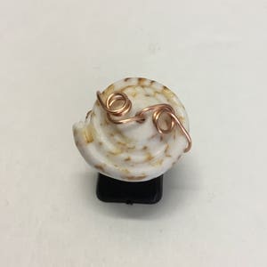 Puka Shell Spiral Wrap, Wire Wrapped Jewelry, Molokai Puka Shell, Puka Shell, Cone Seashell, Hawaiian Seashell, Hawaiian Puka Shell