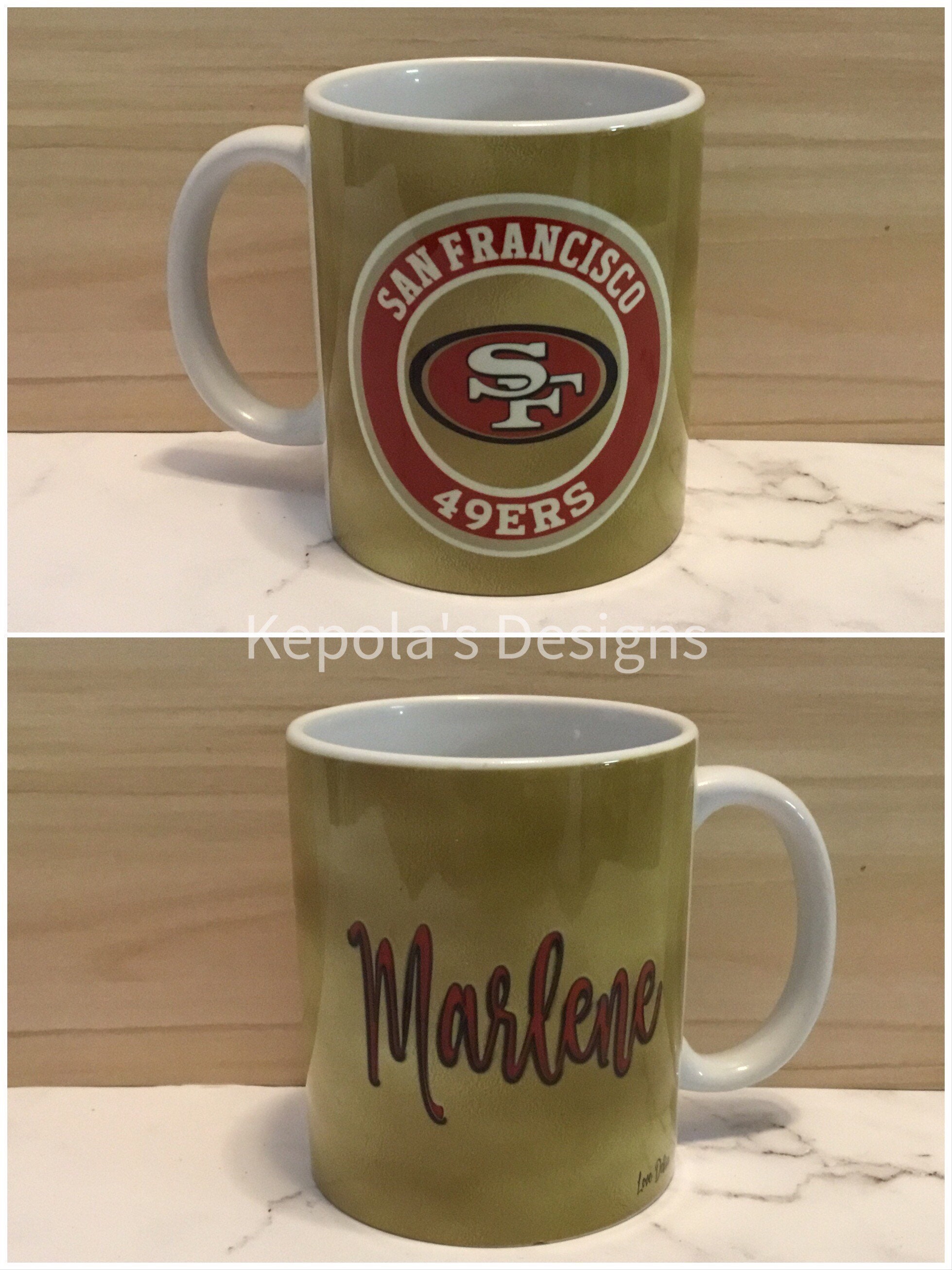 San Francisco 49ers Coffee Mug 17oz Ceramic 2 Piece Set with Gift Box -  Kitchen & Dining