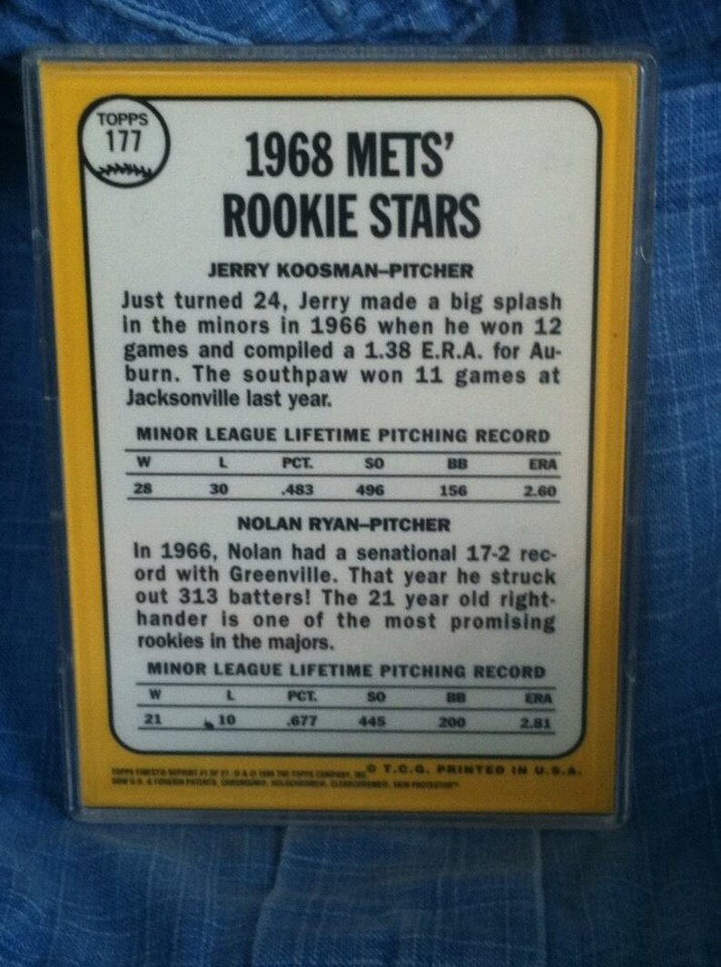 thumbnail image 2 of 1969 Nolan Ryan Rookie Card Art Print – #74, Baseball Reprint, Near Mint 2 of 5