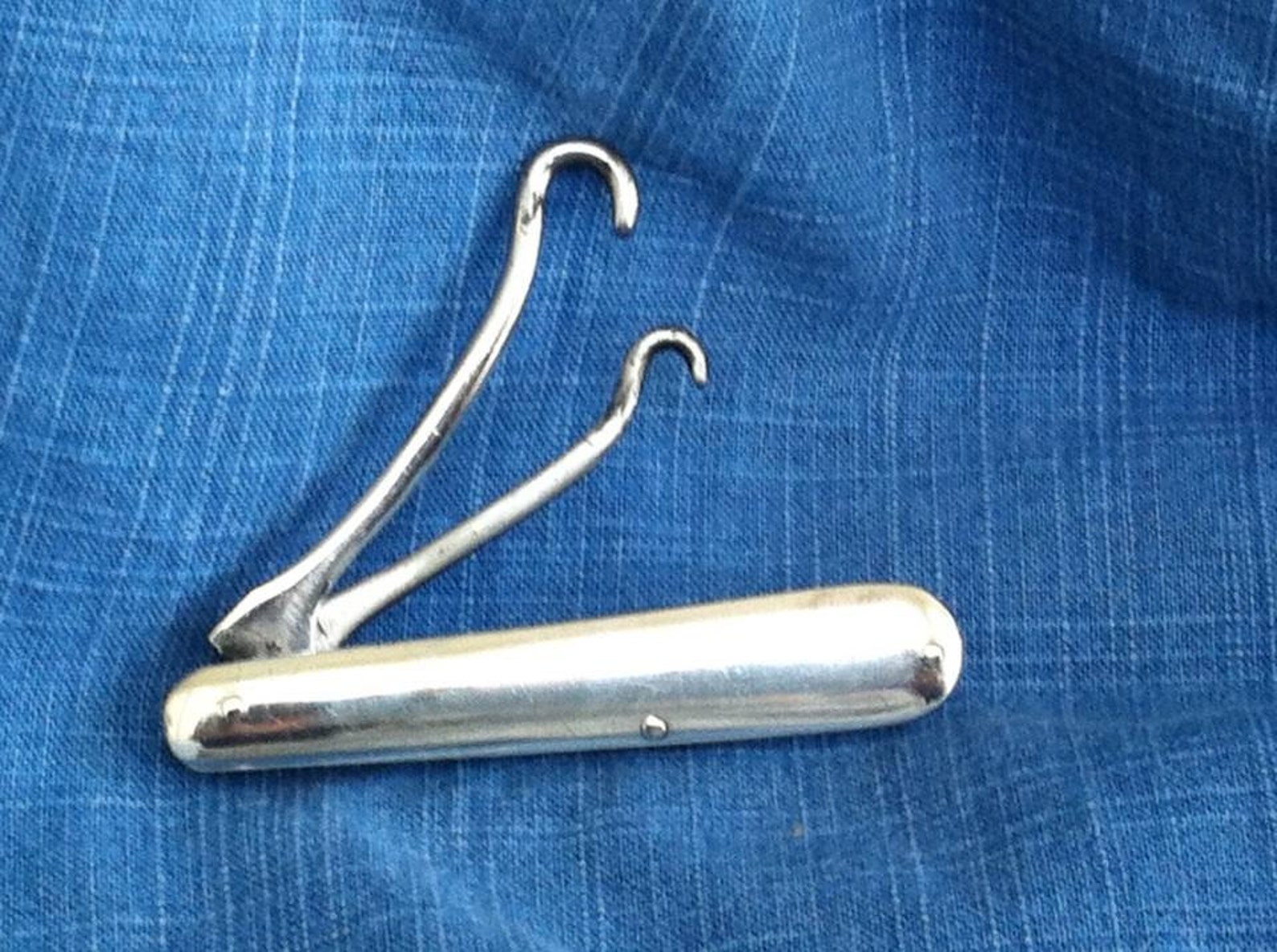 Vintage Sterling Silver Dual Hook Folding Button Hook Etsy