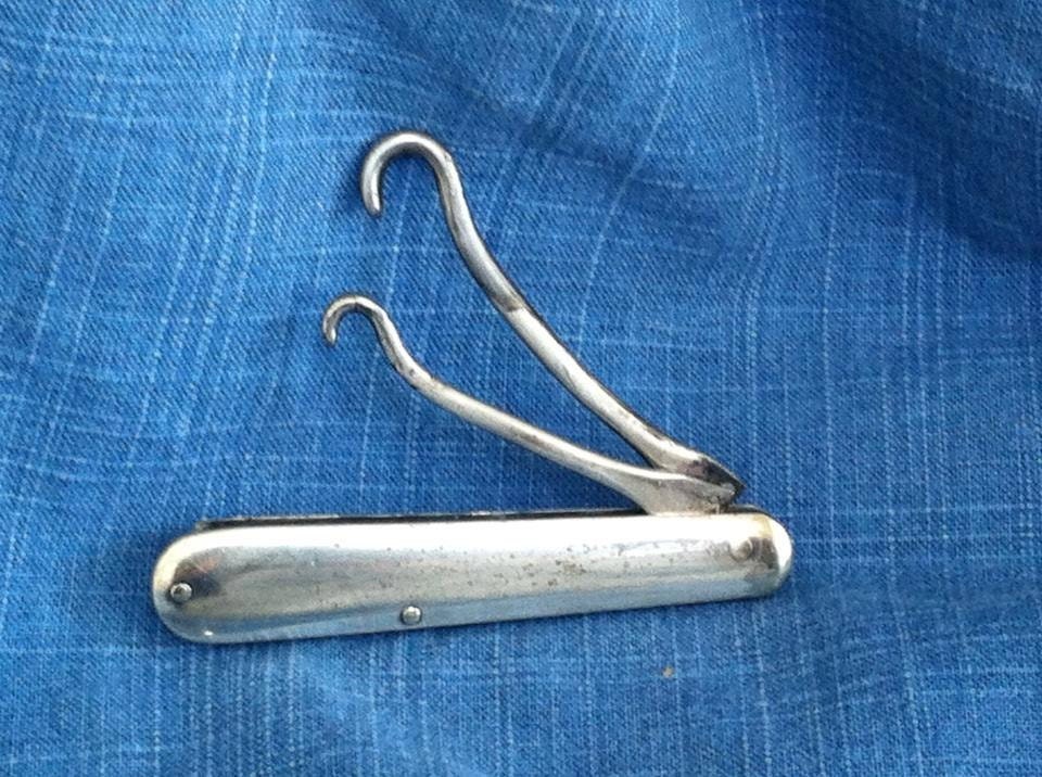Vintage Sterling Silver Dual Hook Folding Button Hook Etsy