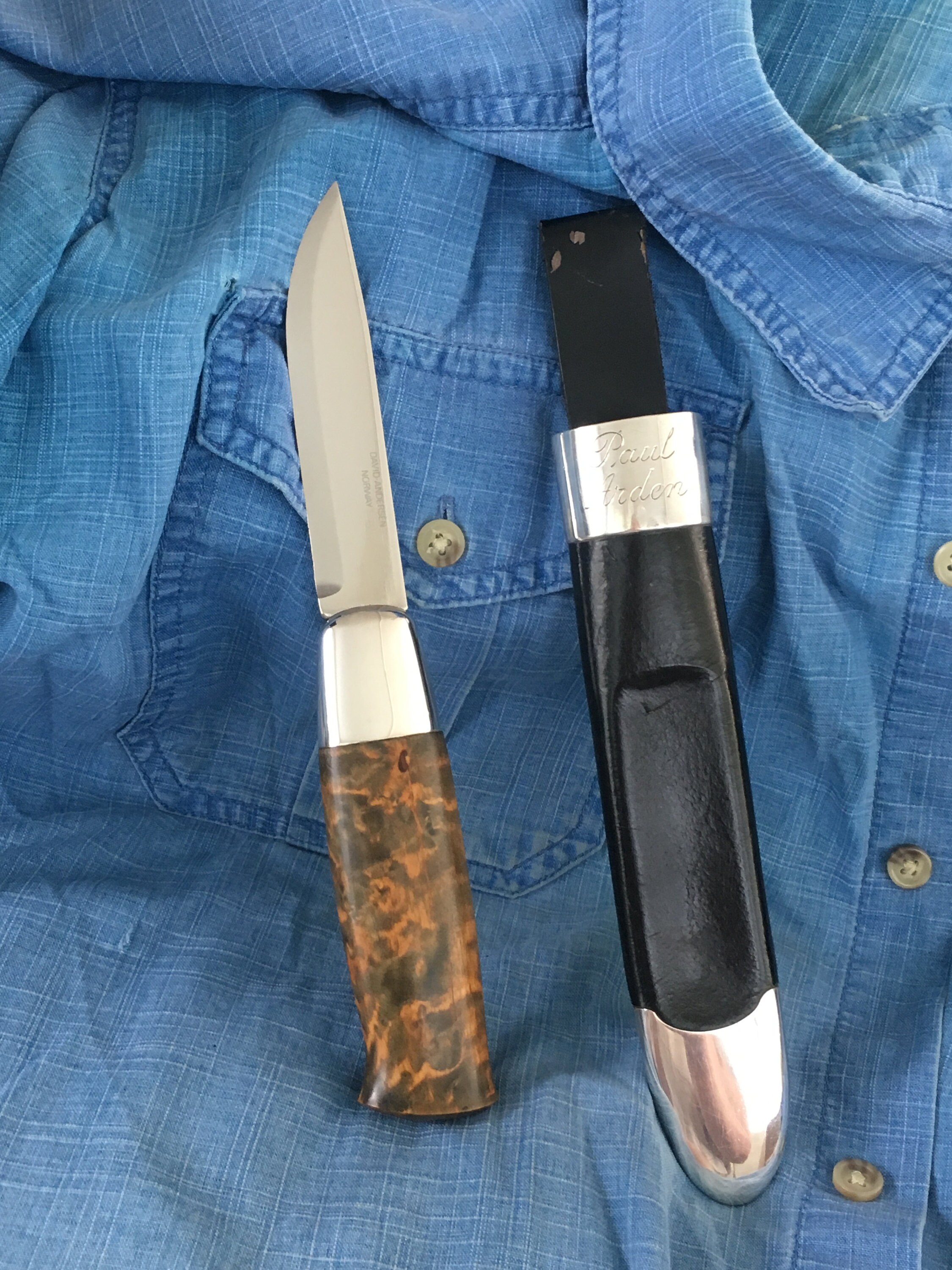 David Anderson 1 off Scandinavian Style Fixed Blade Knife Etsy