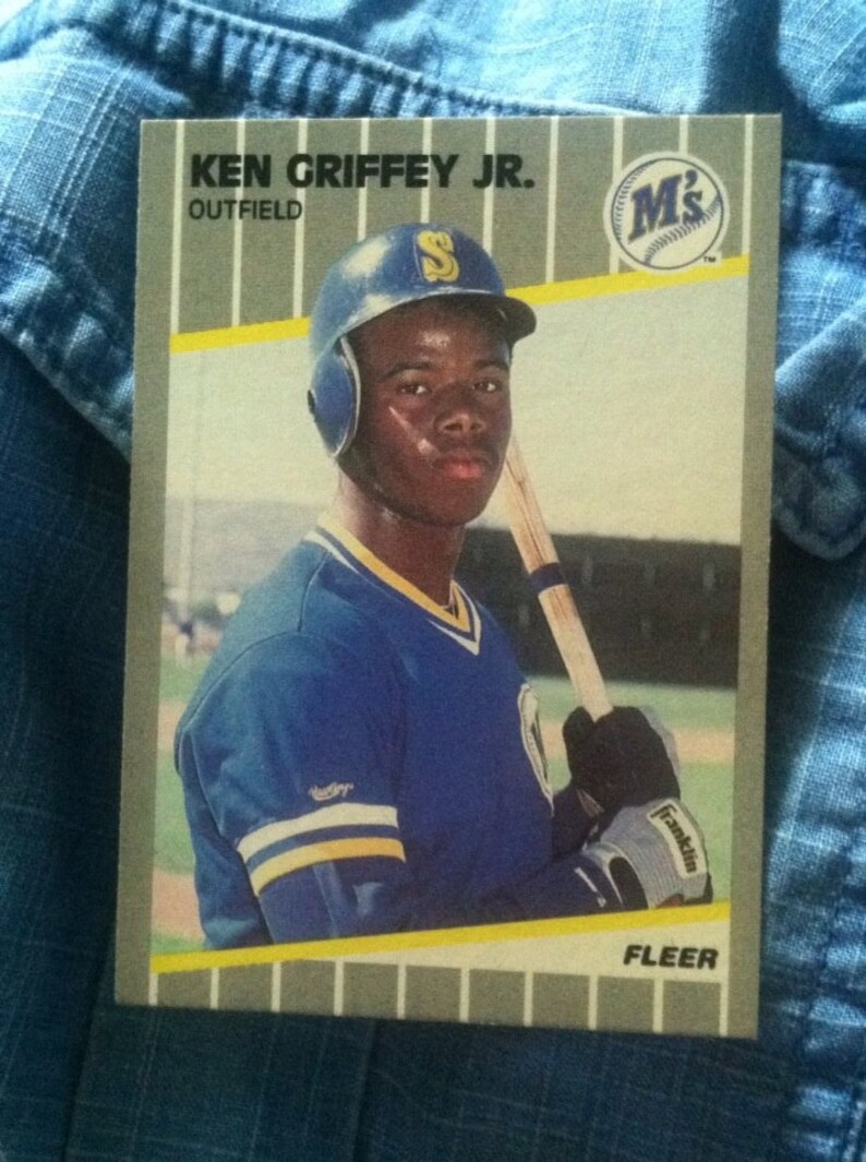 Ken Griffey Jr Fleer 1989 Rookie Baseball Card 548 Etsy