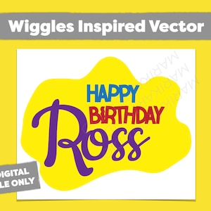 Wiggles Inspired Vector Graphic for Cake topper or backdrop