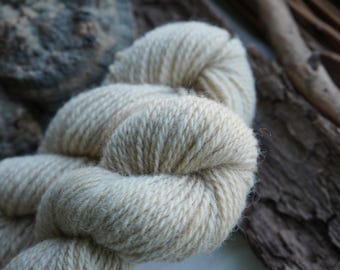 Naturally Dyed Sand Color Wool Yarn In Worsted Weight