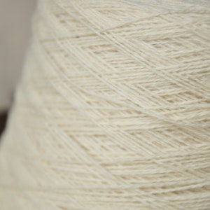 Undyed White Fingering Wool Yarn, Natural Yarn For Tablet Weaving, Knitting, Crochet, 2ply image 4