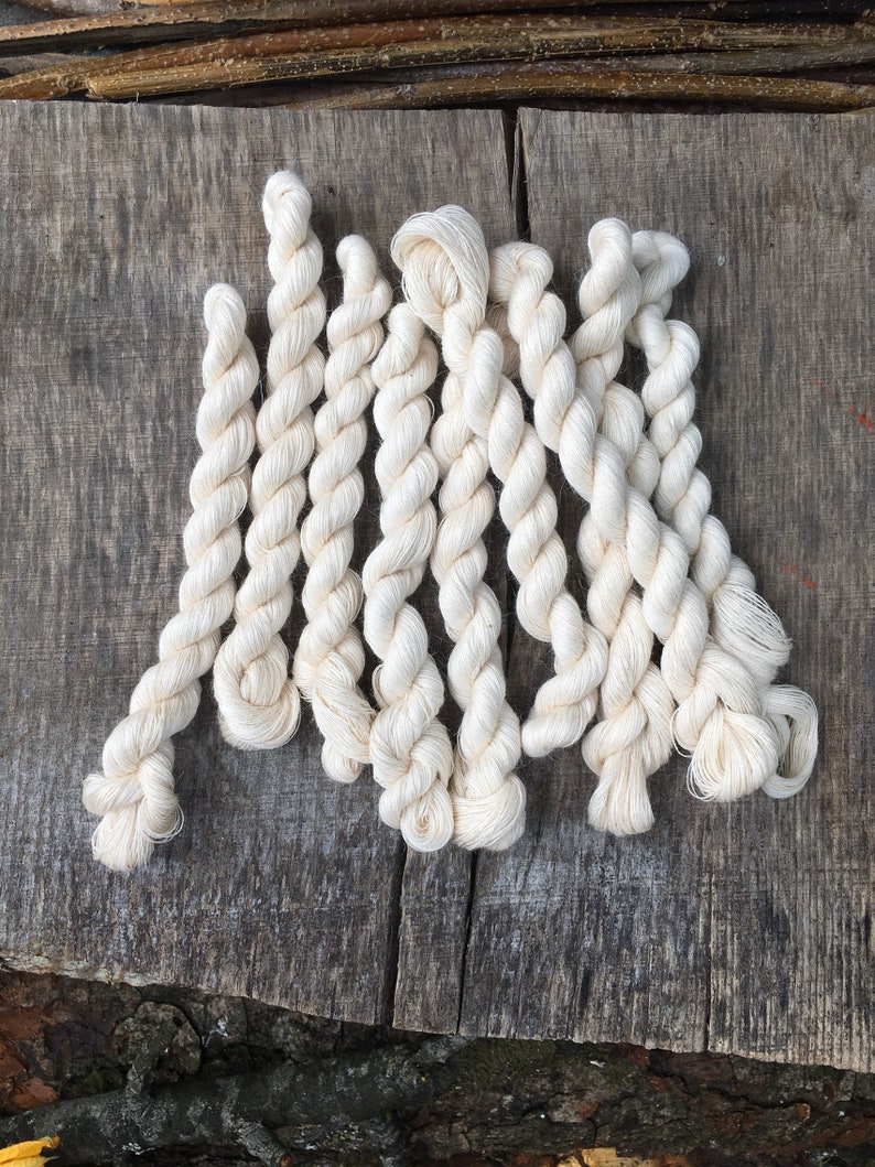 Undyed Cotton and Alpaca blend yarn for dyeing in mini skeins Etsy