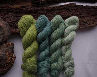 Selection of Plant Dyed Merino Yarn / Fingering Weight / Select Color and Quantity